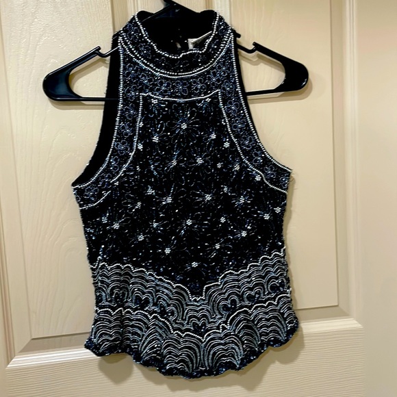 Papell Boutique Tops - Vintage Papell Boutique Glamorous Luxury boutique evening beaded tank top - SZ P